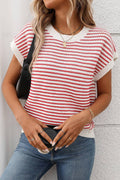 Red Striped Sweater Vest
