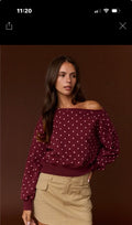 Polka Dot Off Shoulder