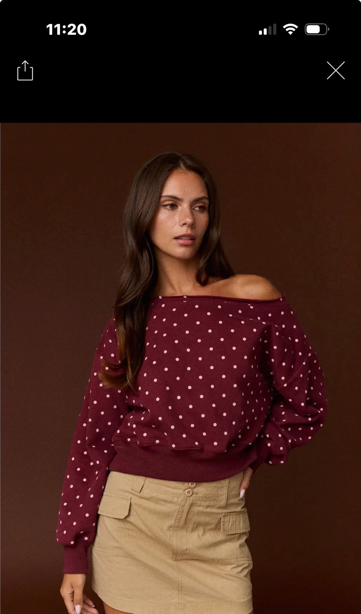 Polka Dot Off Shoulder