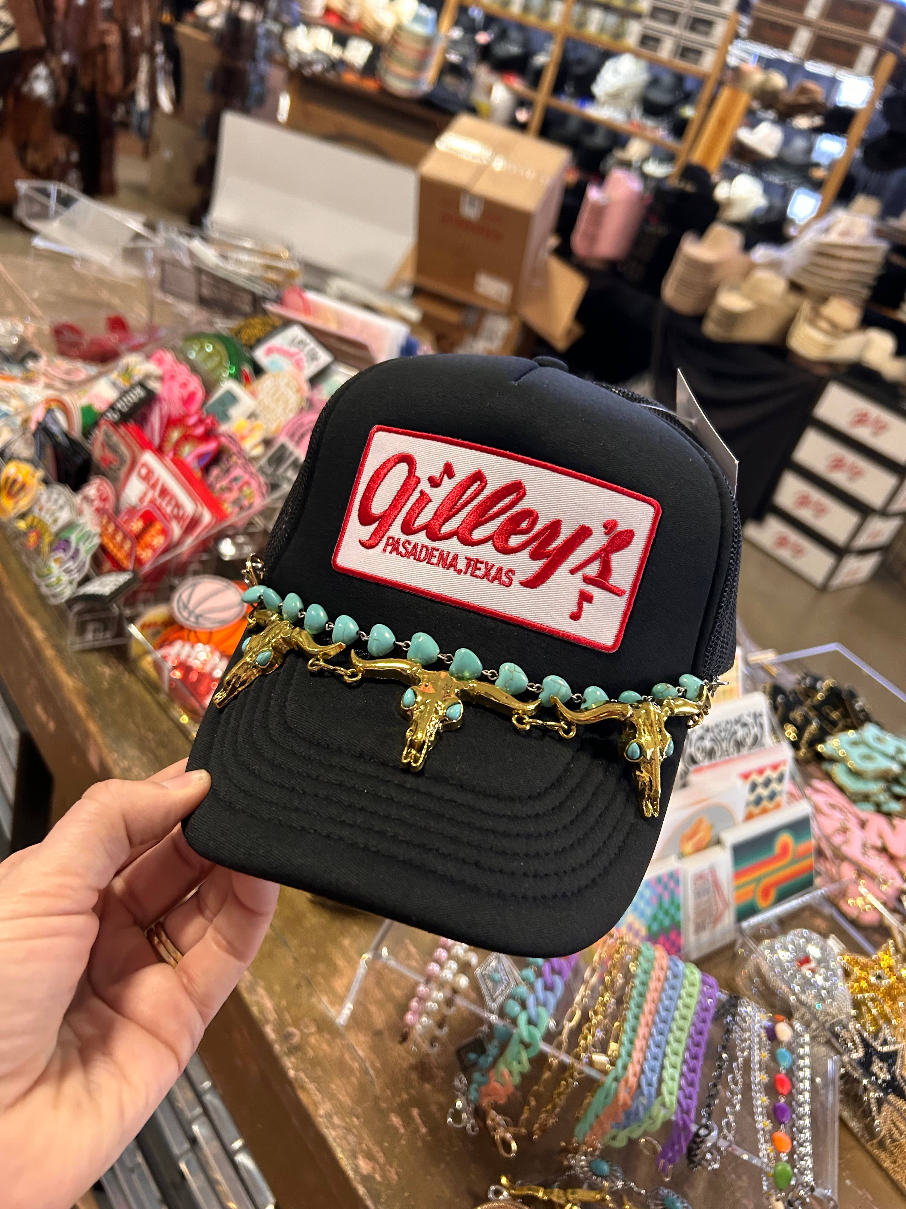 Turquoise Heart Trucker Chain