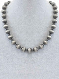 SILVER NAVAJO PEARL 18" NECKLACE