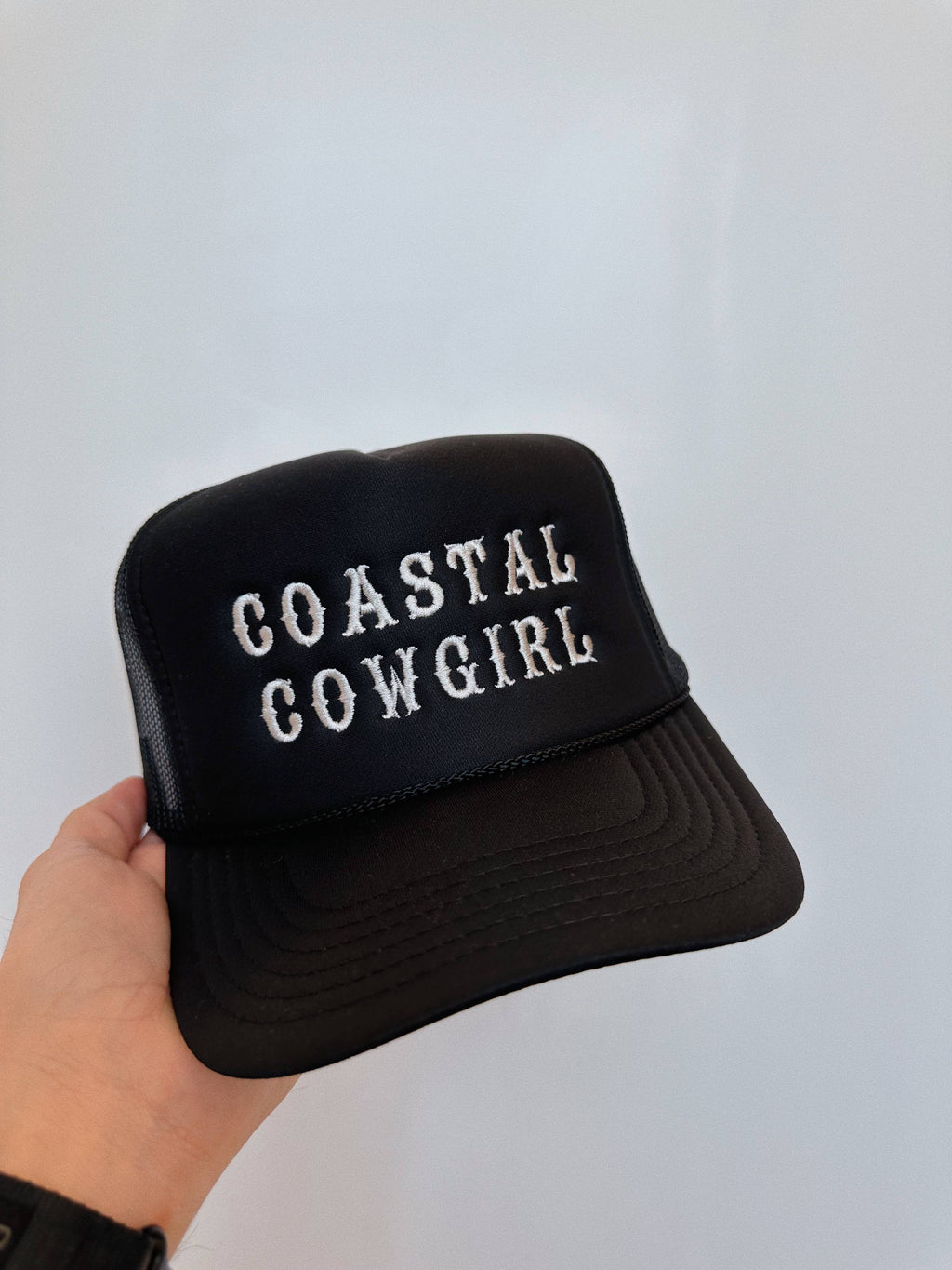 Costal Cowgirl Embroidery Trucker Hat