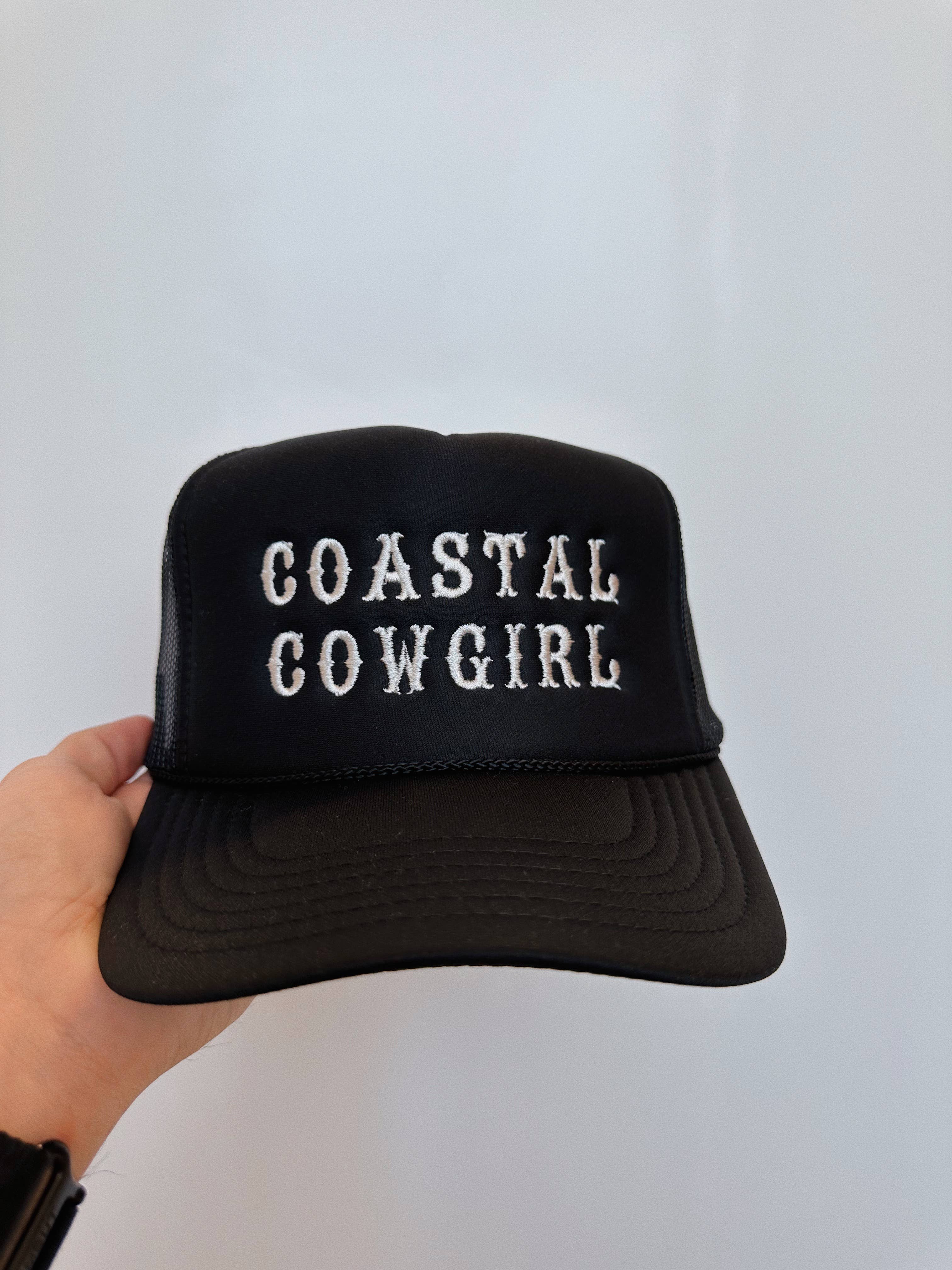 Costal Cowgirl Embroidery Trucker Hat