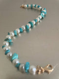 Pearl & Turquoise Trucker Hat Chain