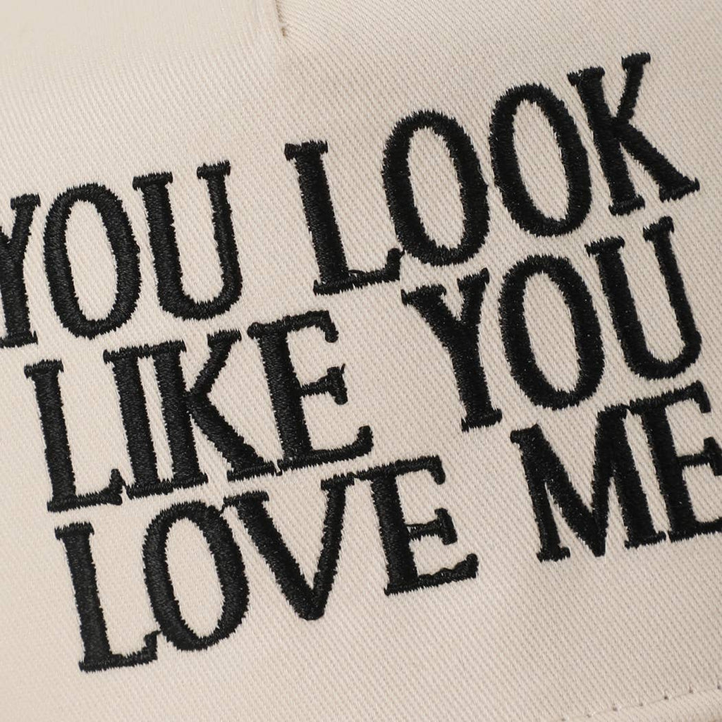 You Look Like You Love Me Embroidered Animal Print Trucker