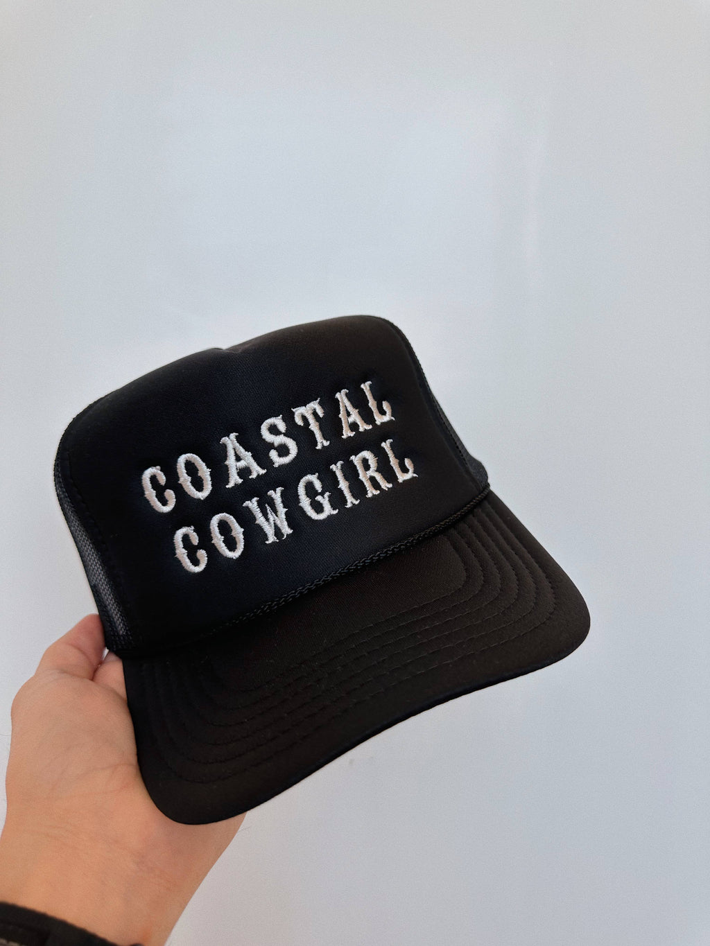Costal Cowgirl Embroidery Trucker Hat