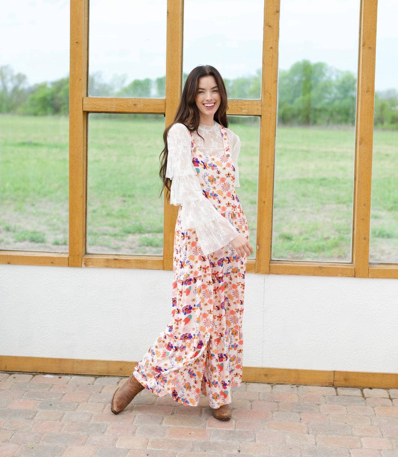 IVORY Ruffle Sleeve LACE TOP