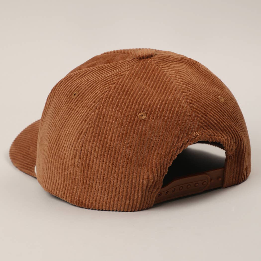 Small Town Cowgirl Corduroy Rope Trucker Hat