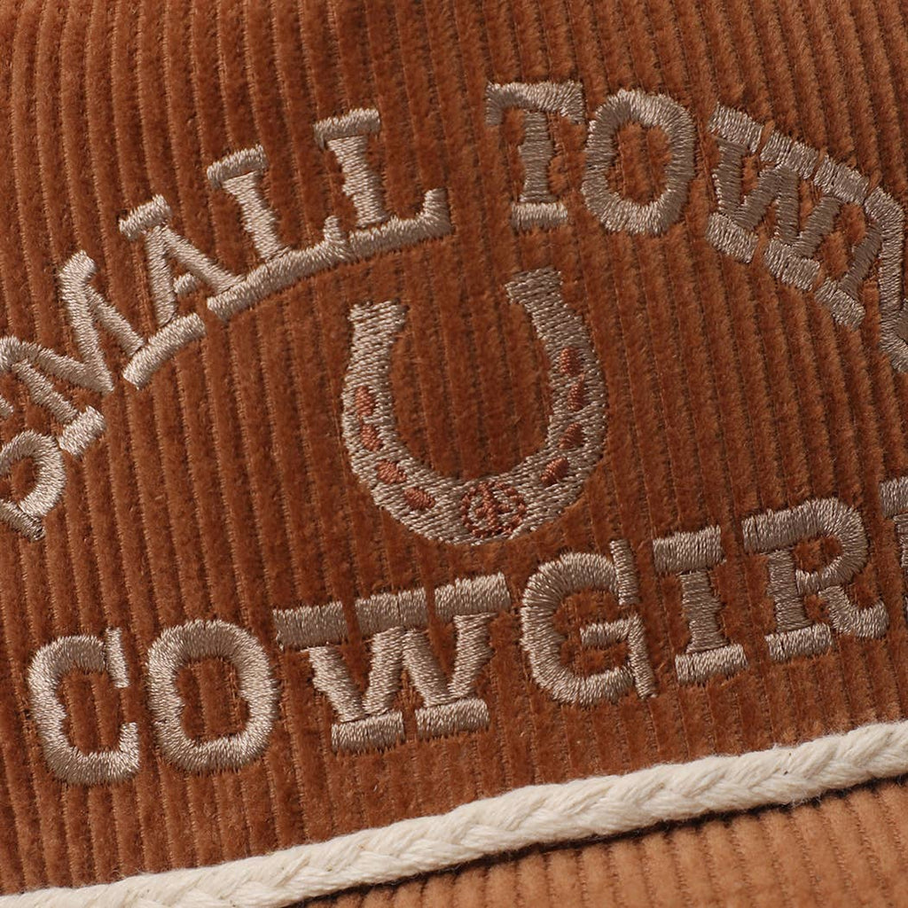 Small Town Cowgirl Corduroy Rope Trucker Hat