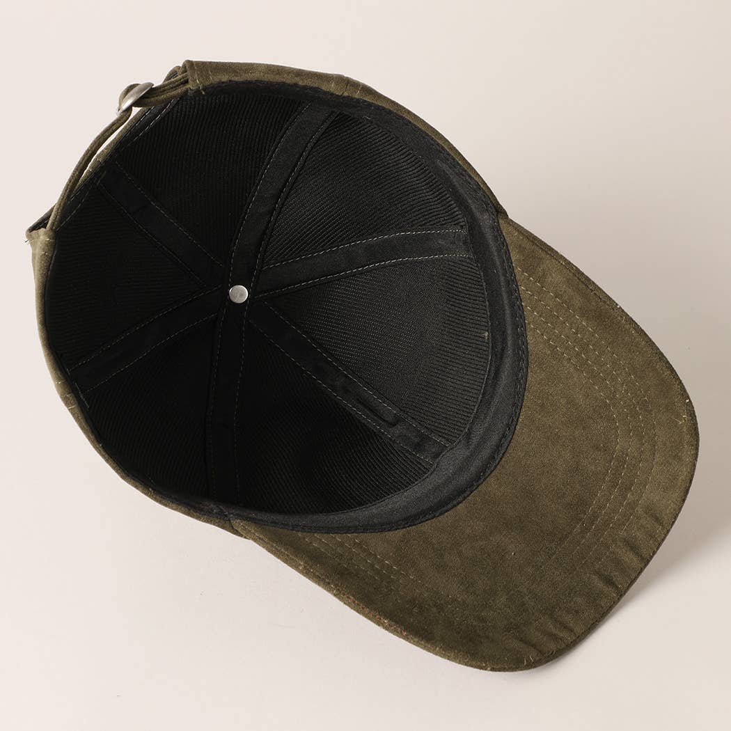 Howdy Darlin Patch Suede Baseball Cap