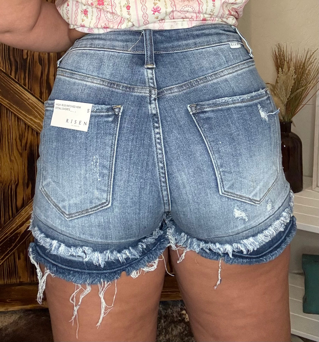 Frey Hemmed Shorts medium wash RDS6039