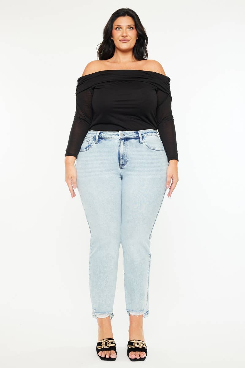 Kan Can Mid Rise Crop Straight Plus KC20063-Plus