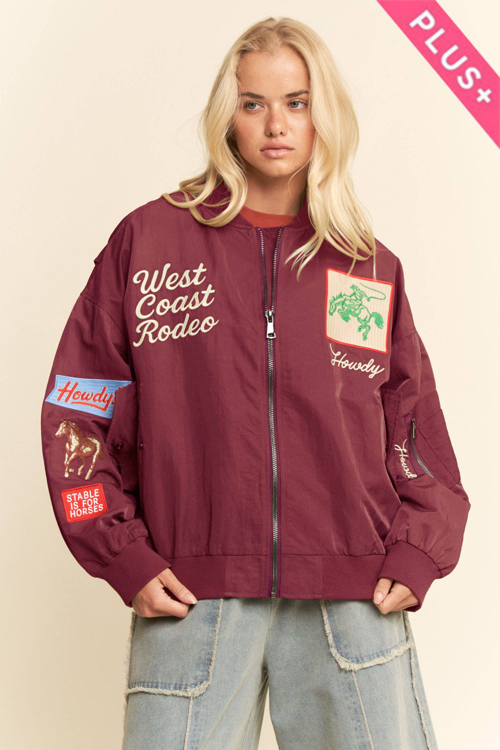 *PLUS WEST COAST RODEO EMBROIDERED BOMBER JACKET MAY 4-6
