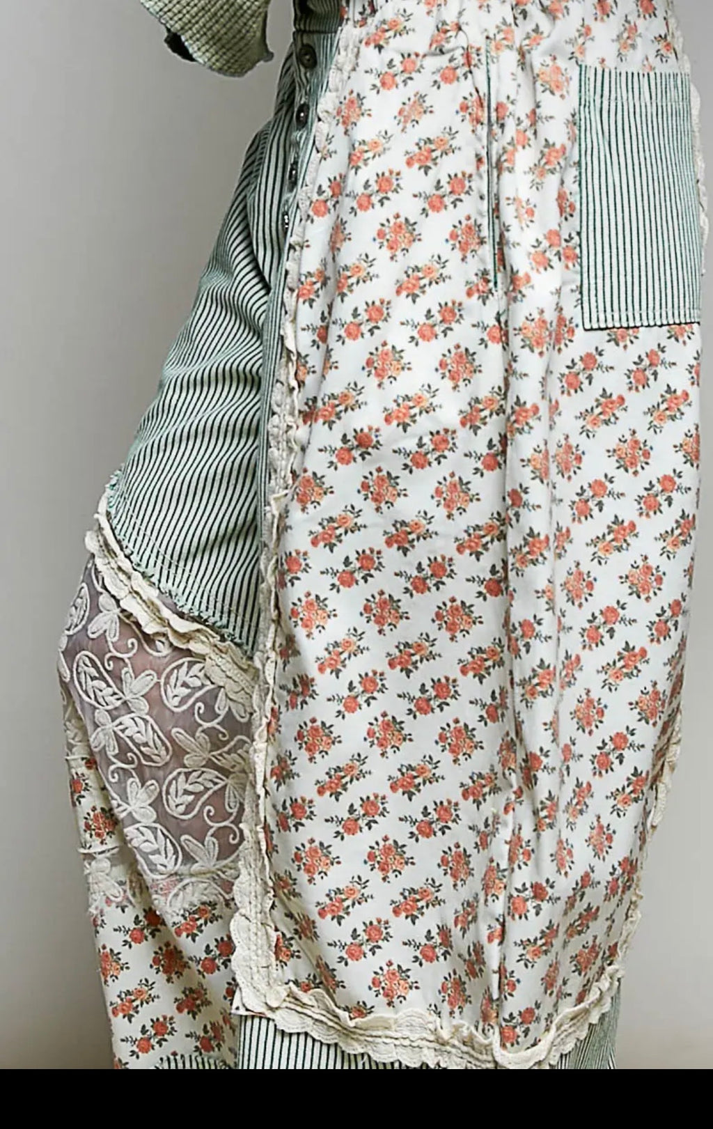 Vintage Rose Lace Patchwork Jogger