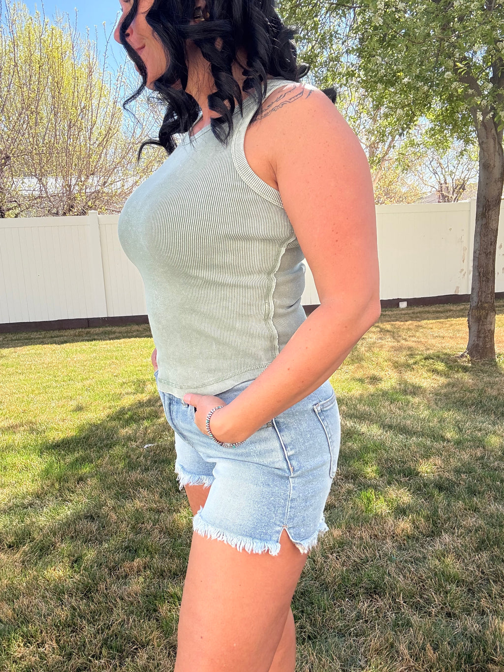 High Rise Side Slit Shorts RDS6142SZ