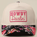 HOWDY Darlin' Embroidery Patch Floral Two-Tone Hat
