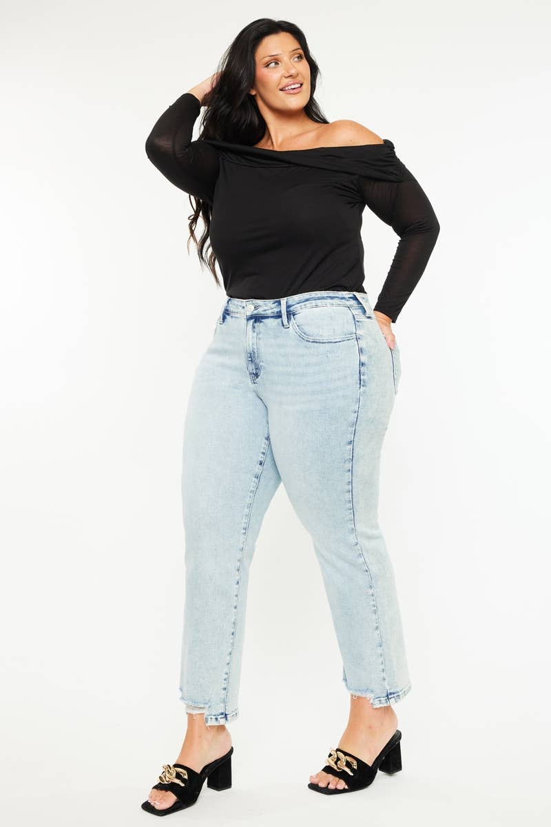 Kan Can Mid Rise Crop Straight Plus KC20063-Plus