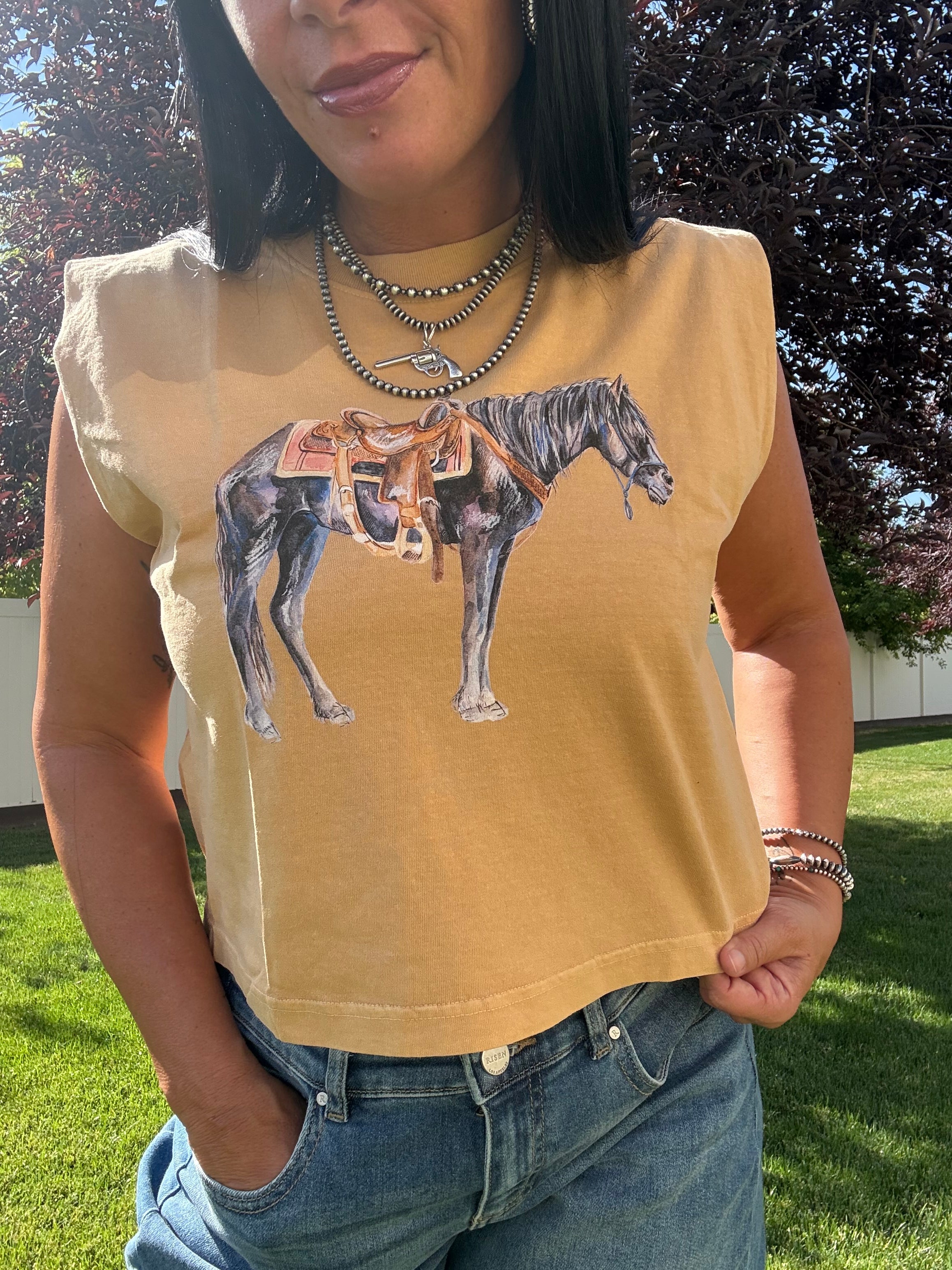Ol Trusty Western Graphic Muscle Tank