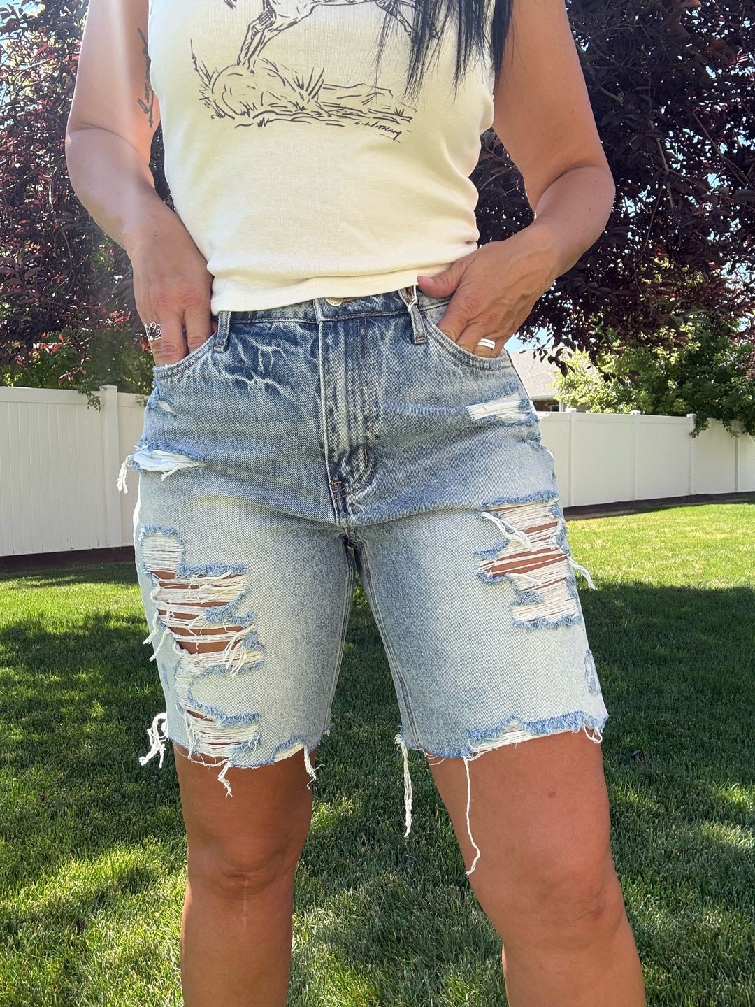 Super High Rise Bermuda Shorts V2770