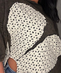 Black Cinched Floral Top