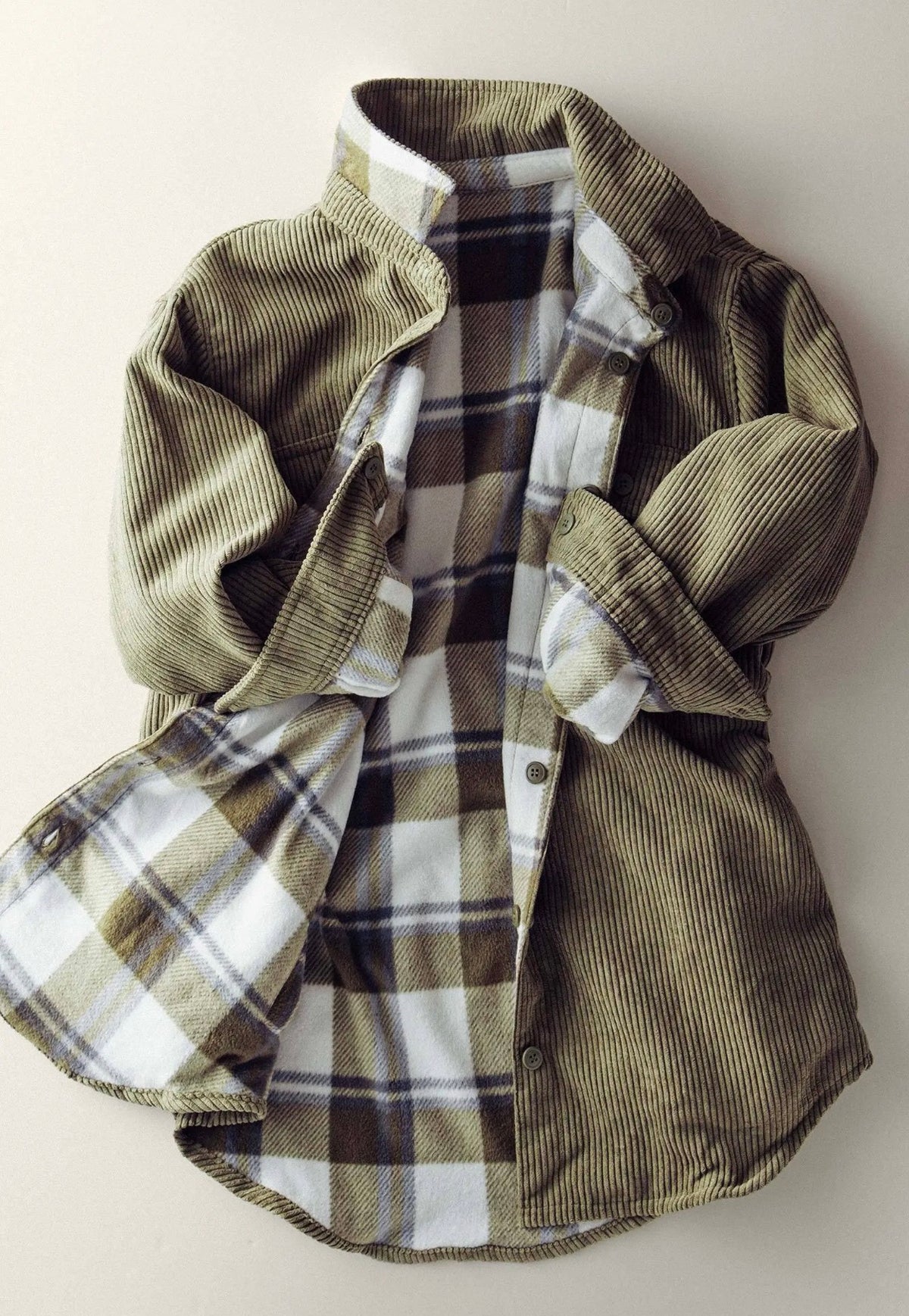 Corduroy Plaid Shacket
