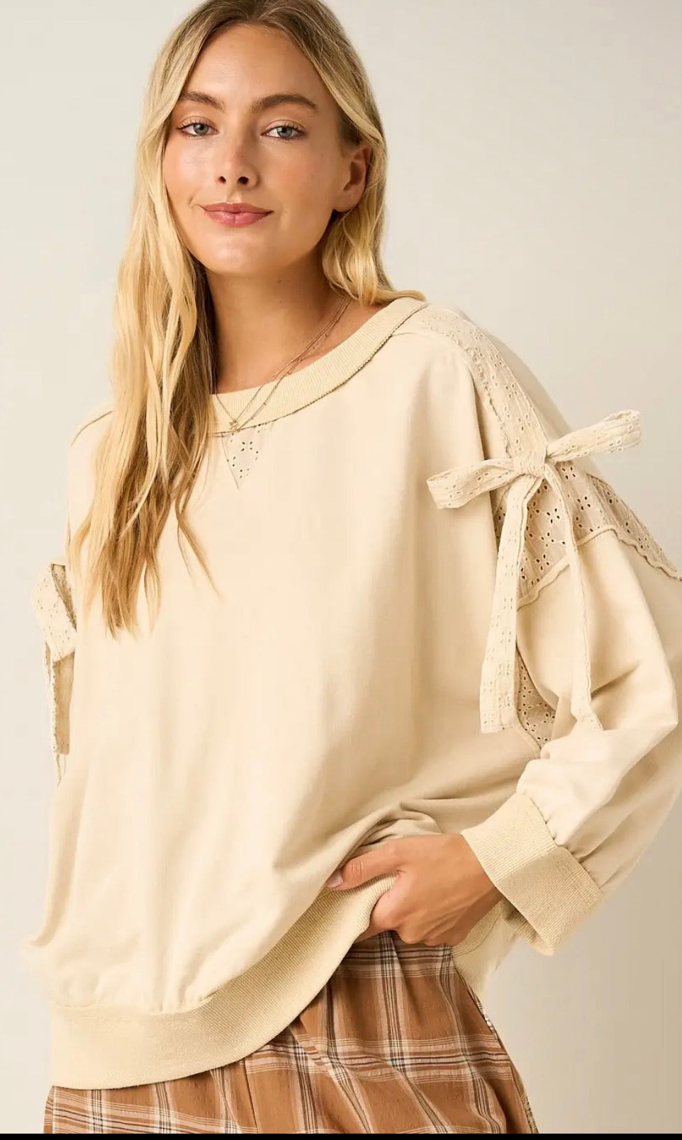 Bow Tie Sleeve Top