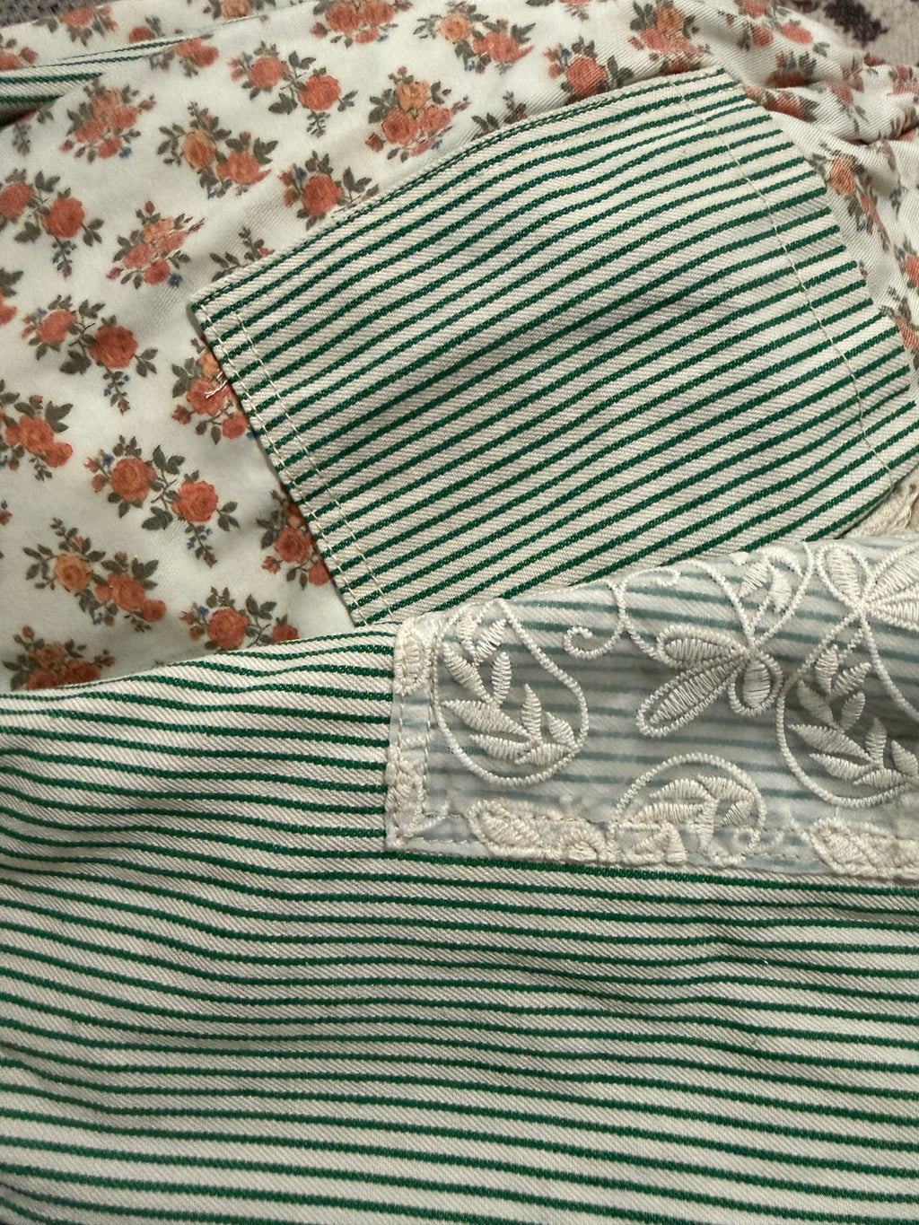 Vintage Rose Lace Patchwork Jogger