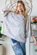 Blue Star Patch Top