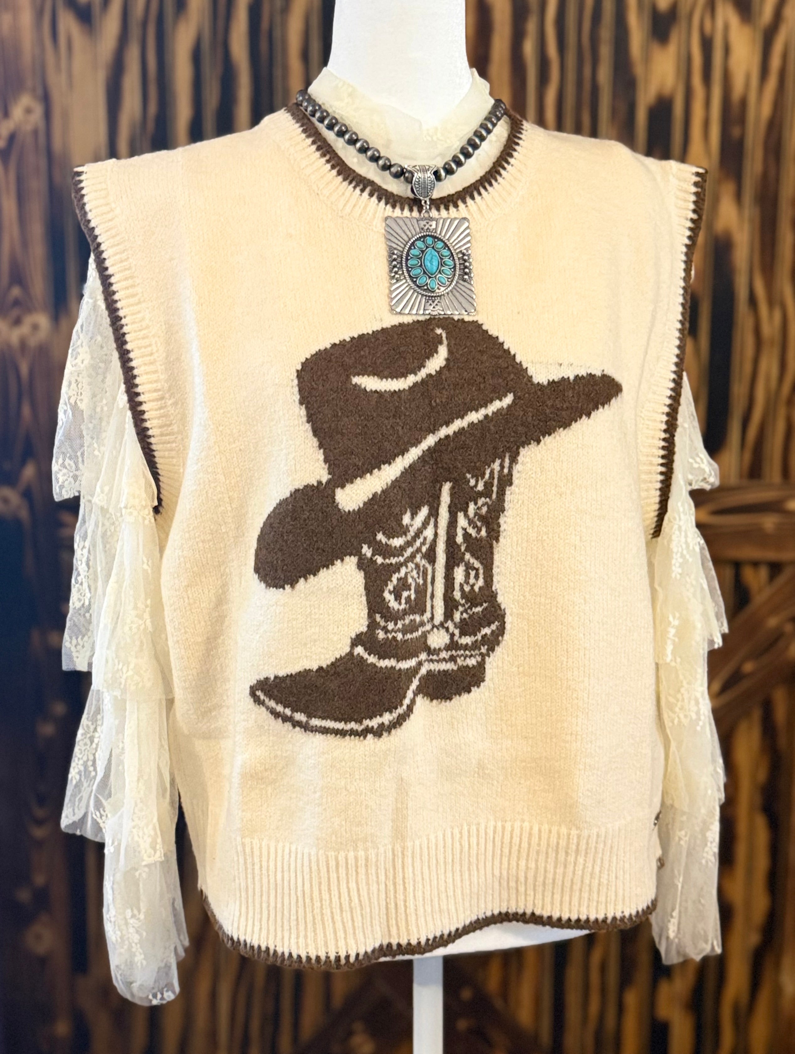Saddle Up Sleeveless Sweater
