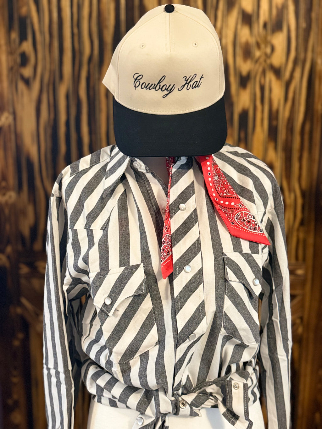 Black Striped Western Shirt