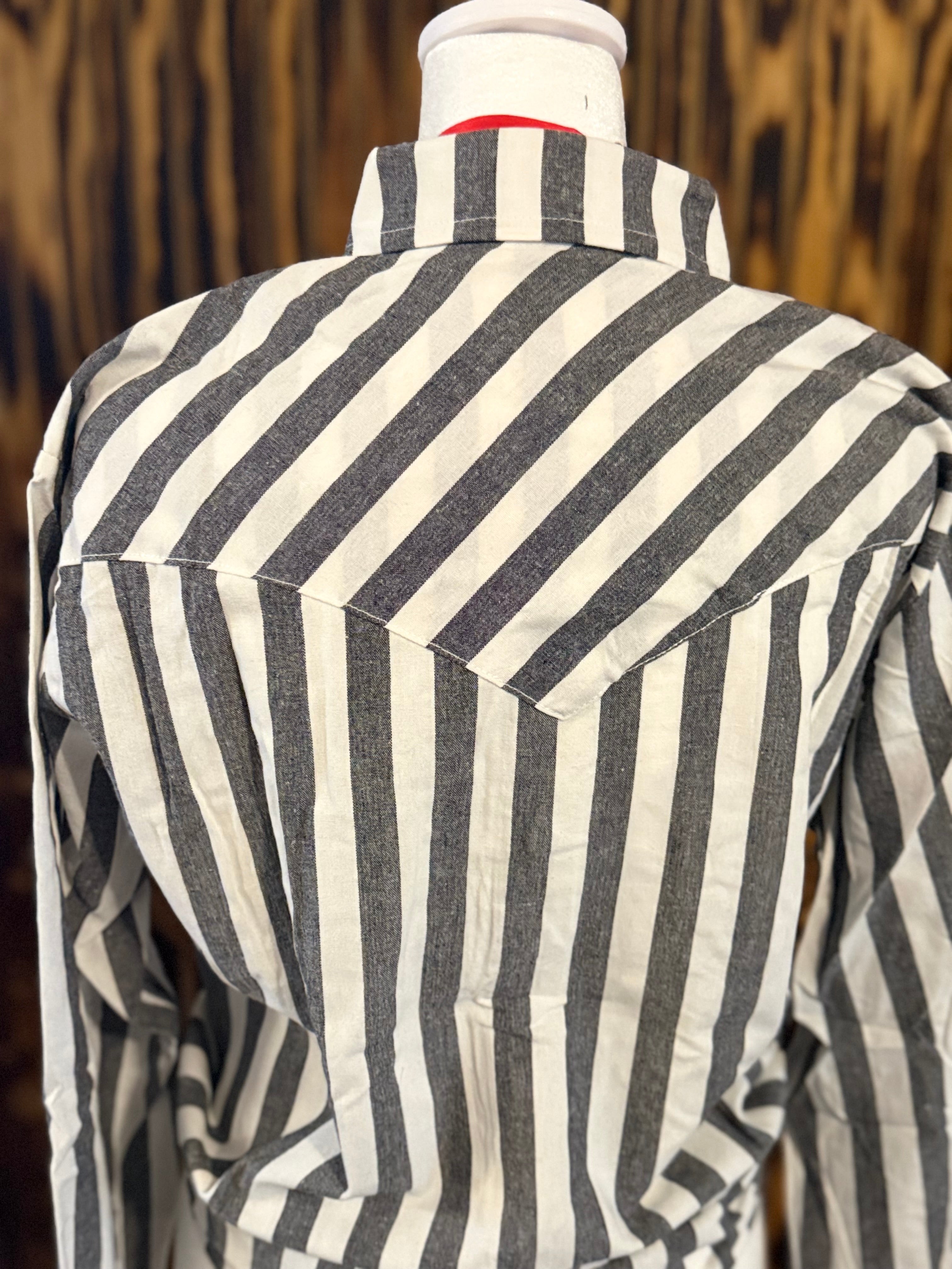 Black Striped Western Shirt