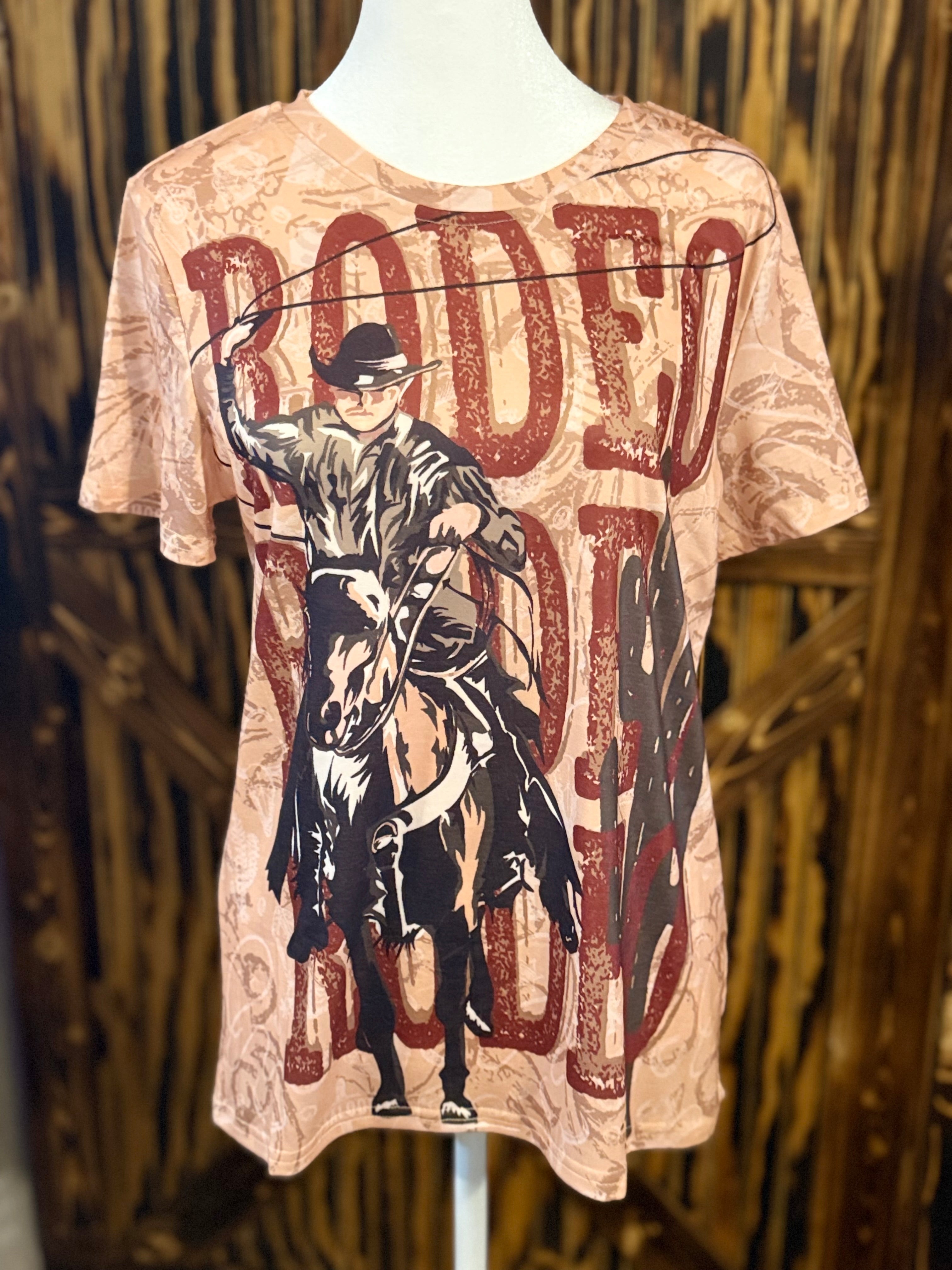 Rodeo Cowboy Printed Short Sleeve Shirt