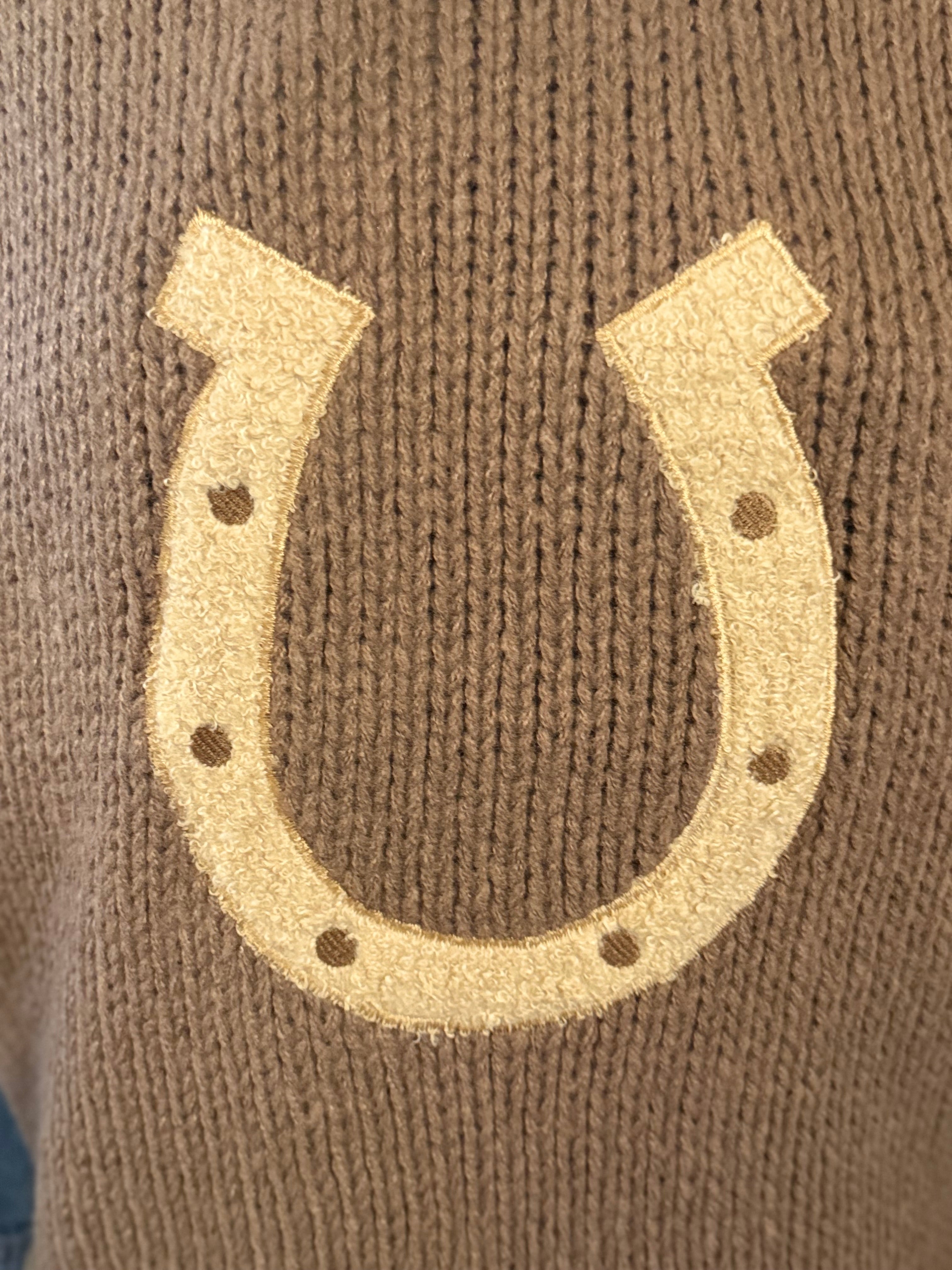 Western Horseshoe Knit Sweater Vest