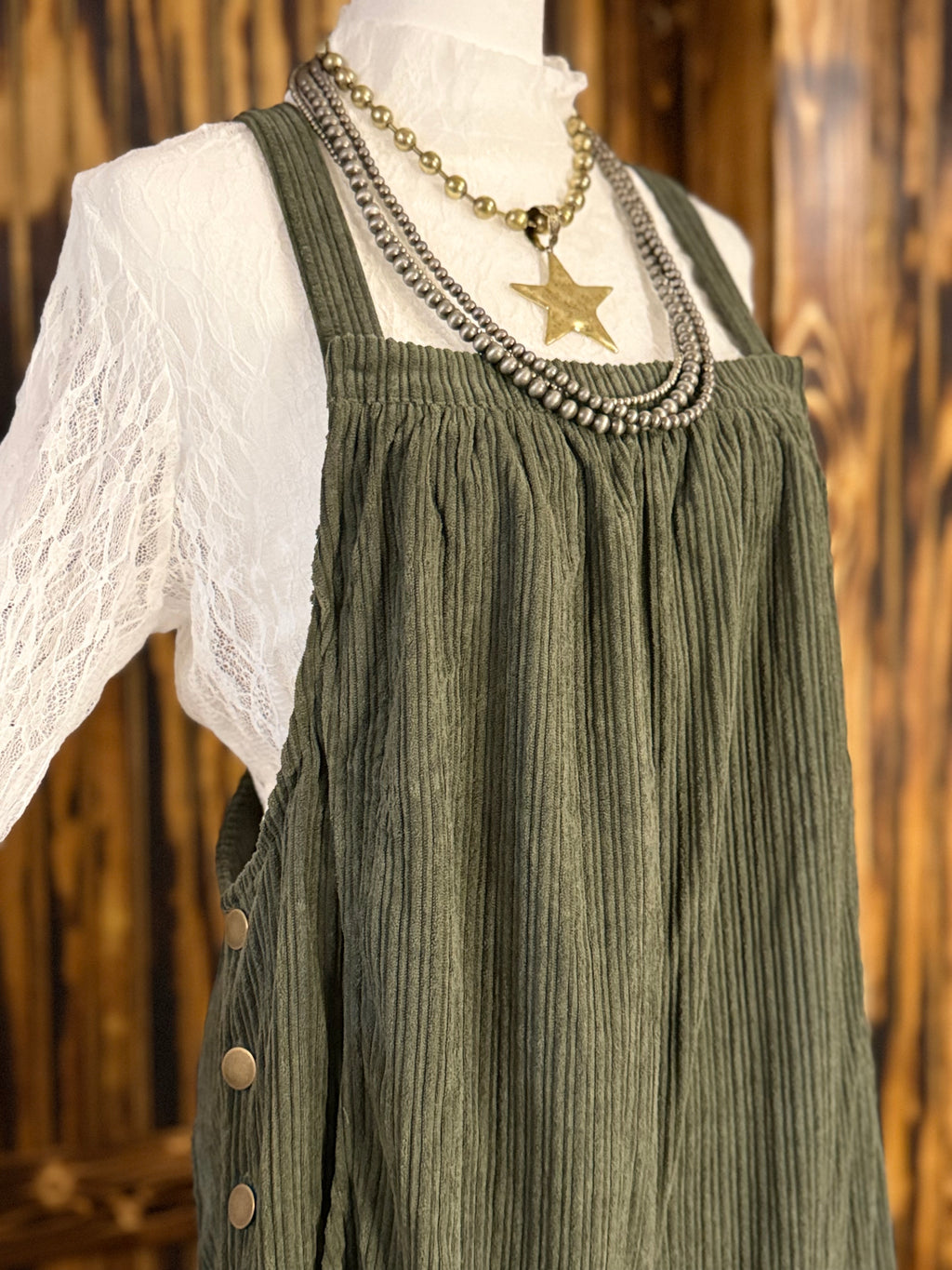 Loose Fit Corduroy Overall
