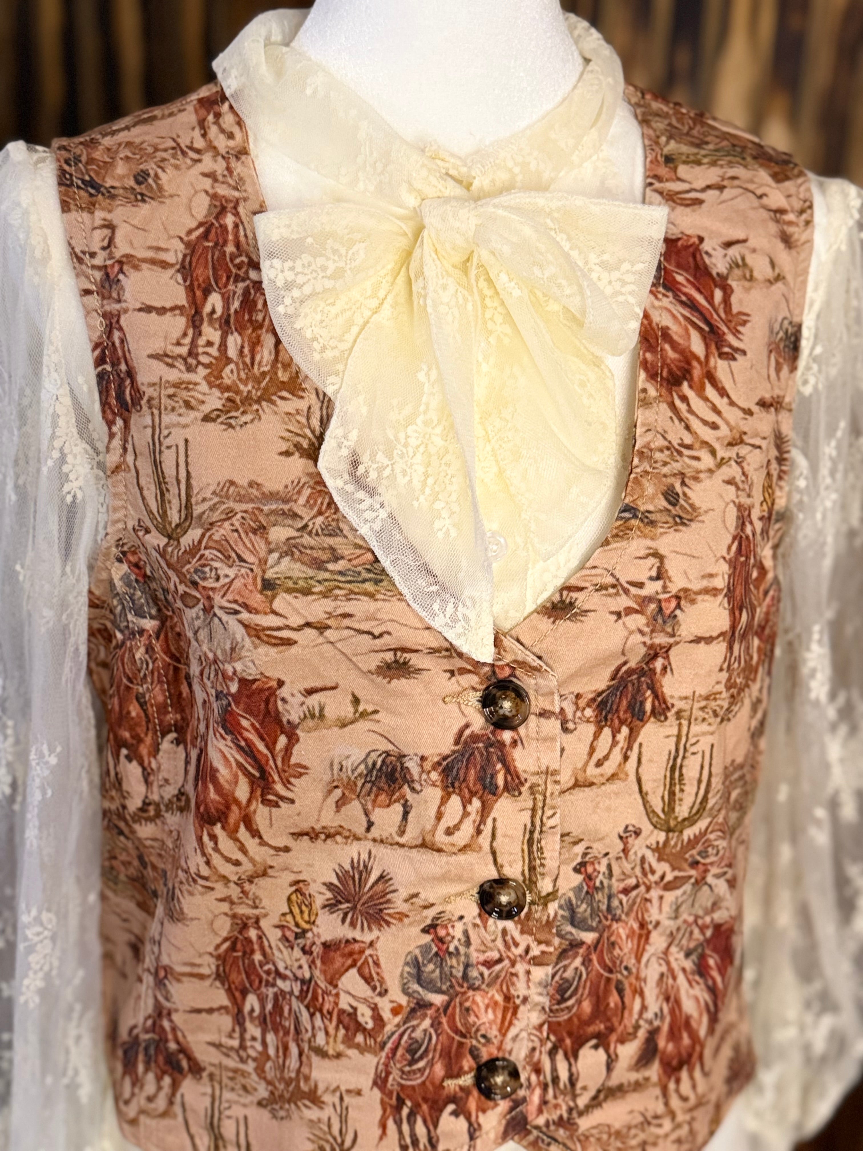 IVORY LACE TIE BOW LACE TOP