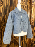 Tied Up Quilted Denim Jacket