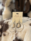 Silver teardrop with White turquoise teardrop pendent