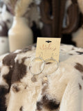 Hammered Silver round earrings with circle pendant