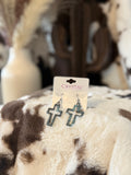 Patina Cross Earrings