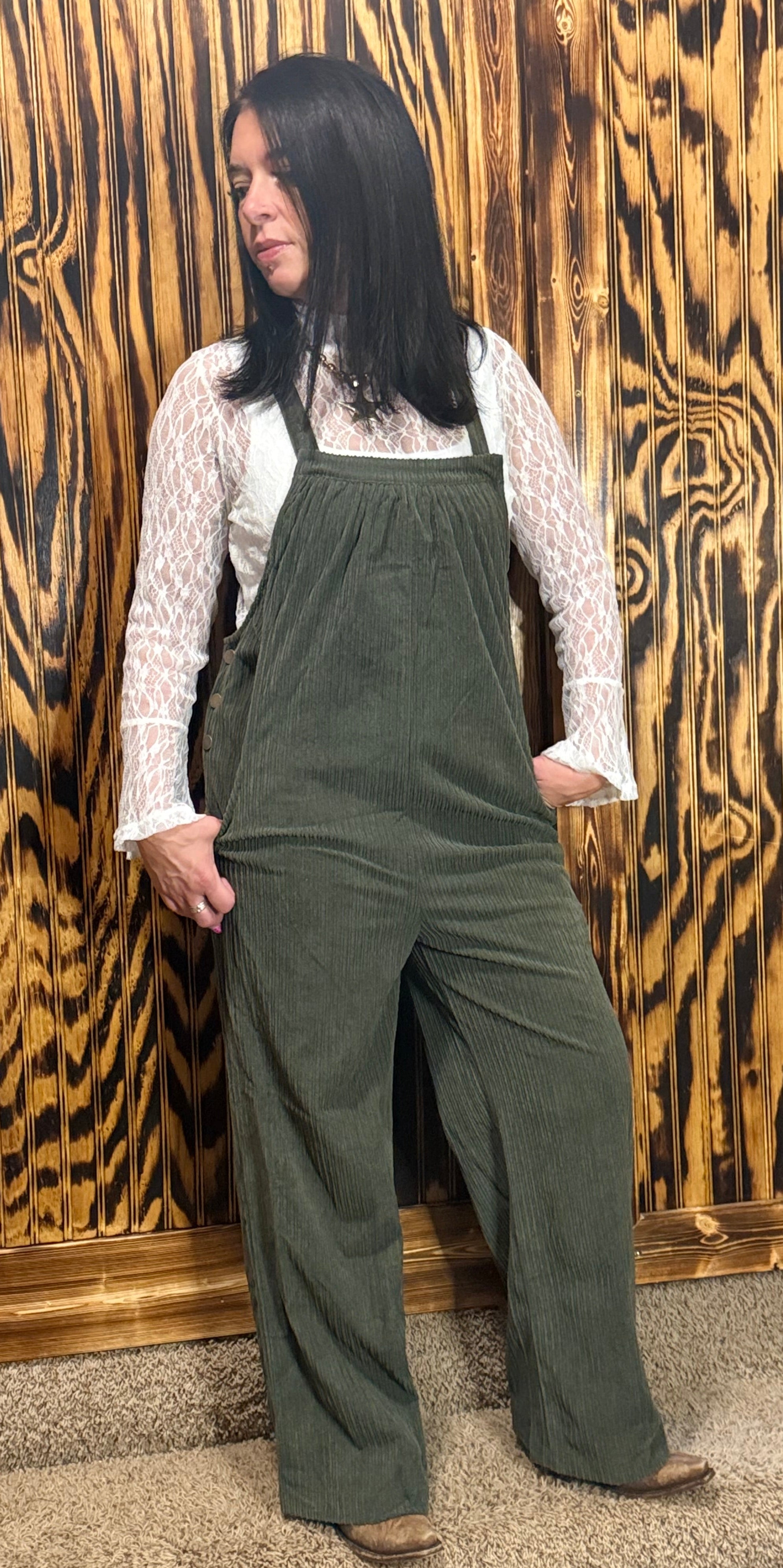 Loose Fit Corduroy Overall