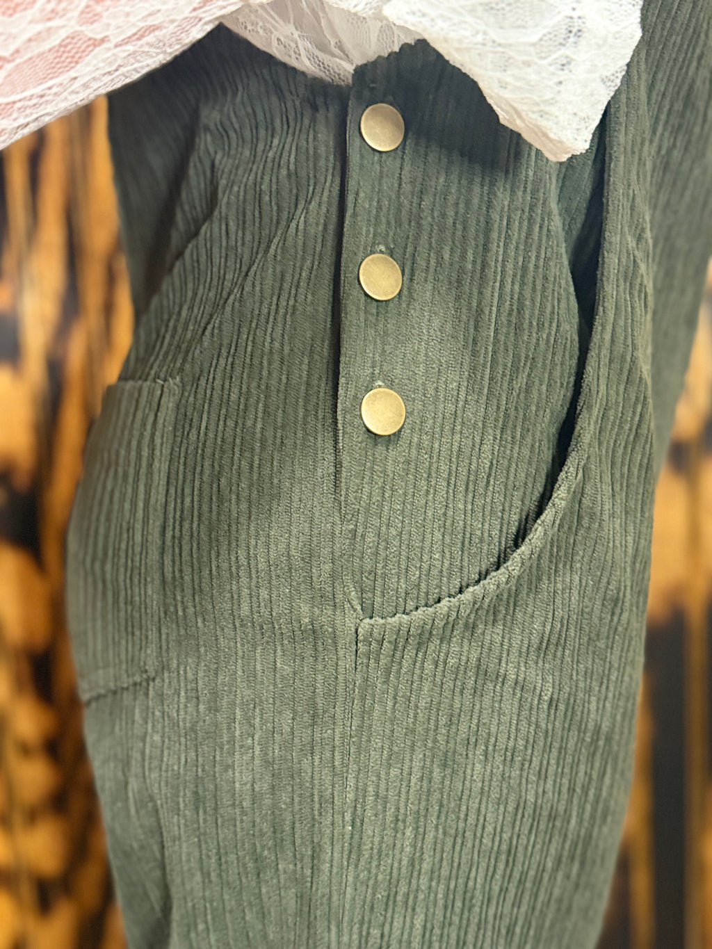 Loose Fit Corduroy Overall