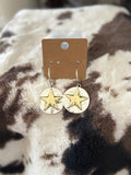 Silver & Gold Star Hoop Earrings