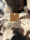 Silver Rodeo Pendent Hoop Earrings