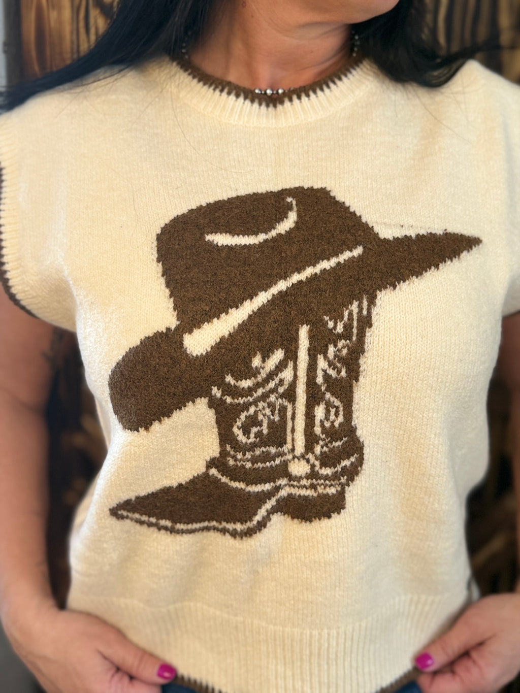 Saddle Up Sleeveless Sweater