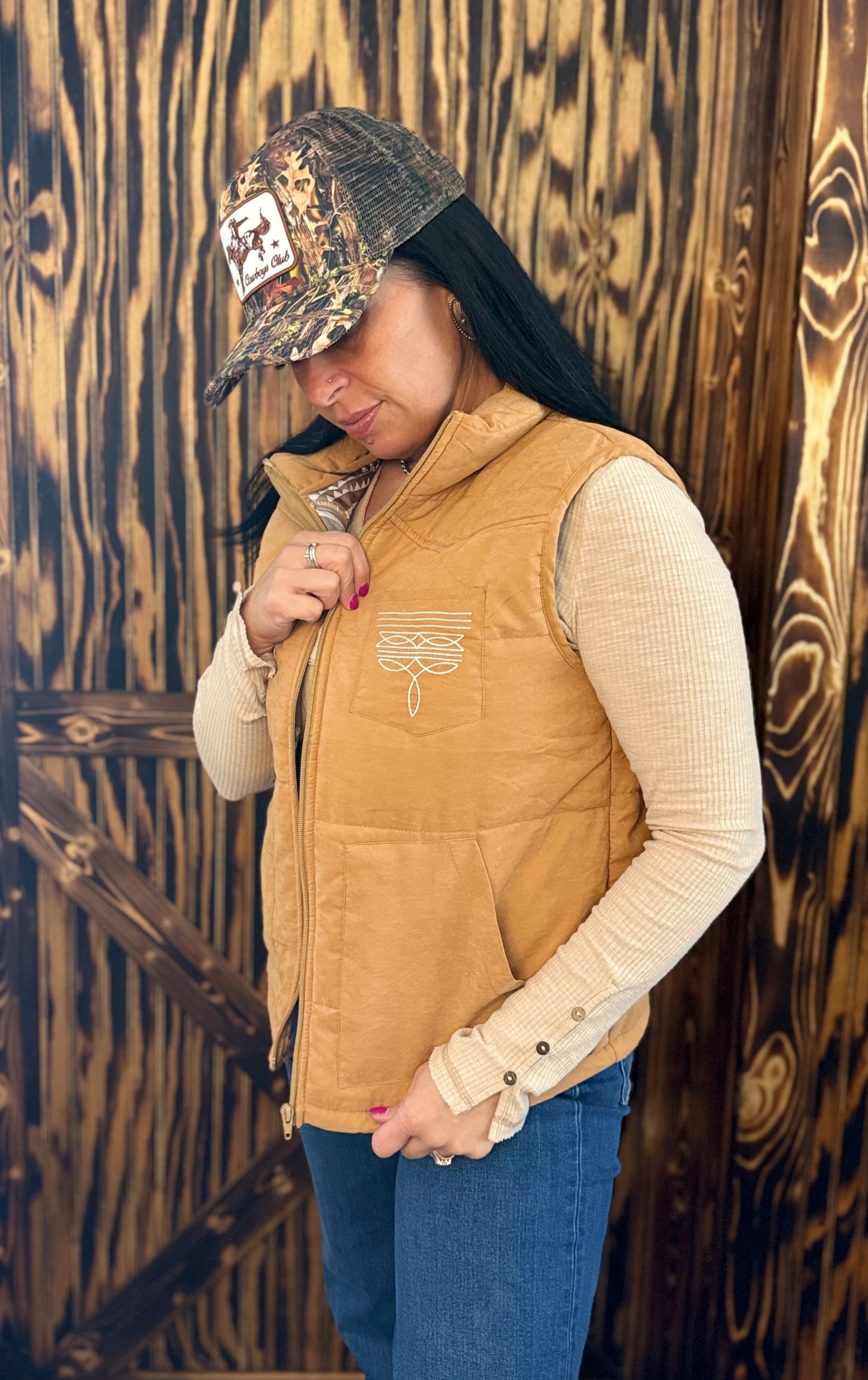 Camel Puffer Boot Stitch