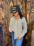 Black Striped Western Shirt