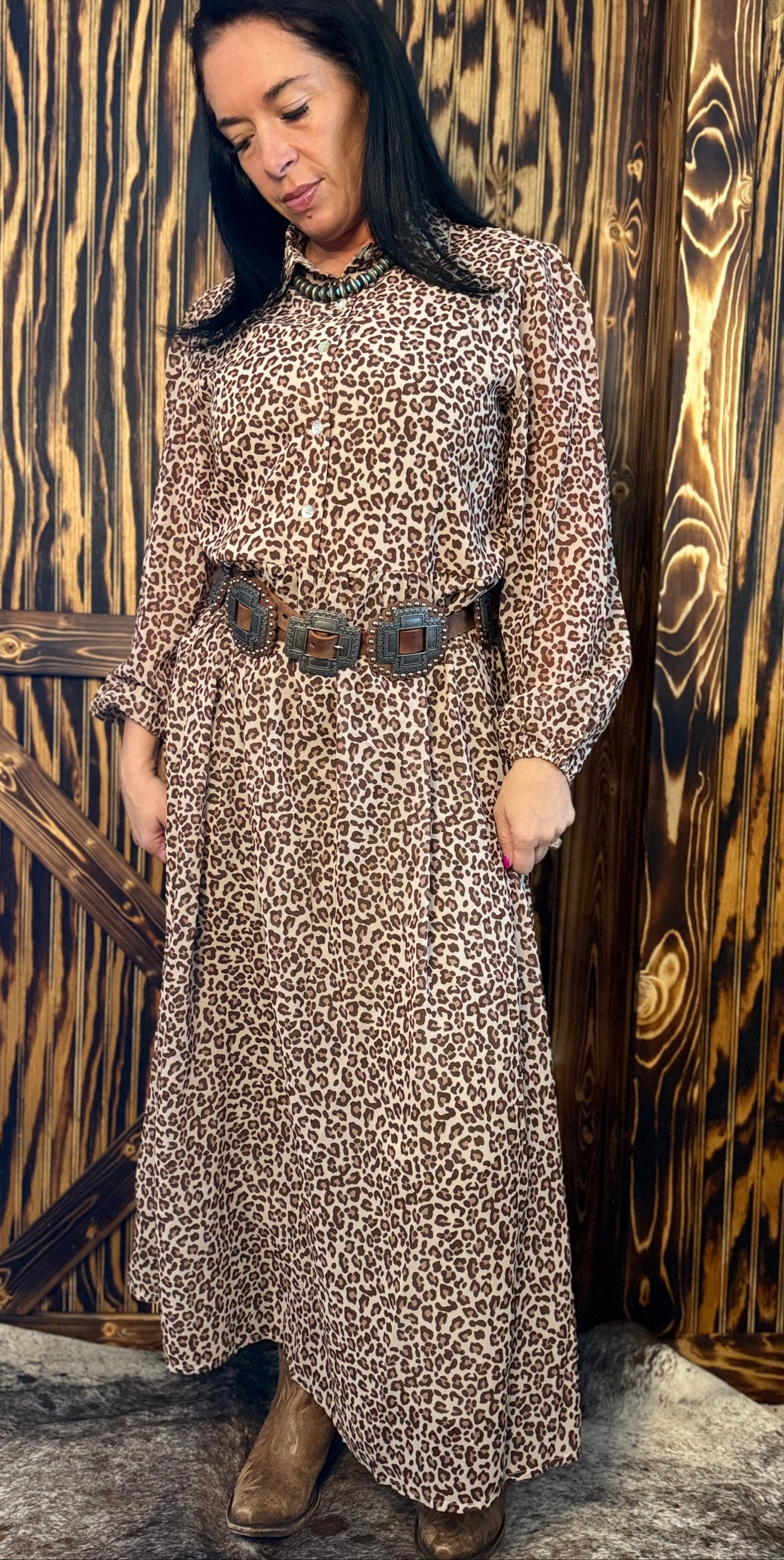 Light Cheetah Dress