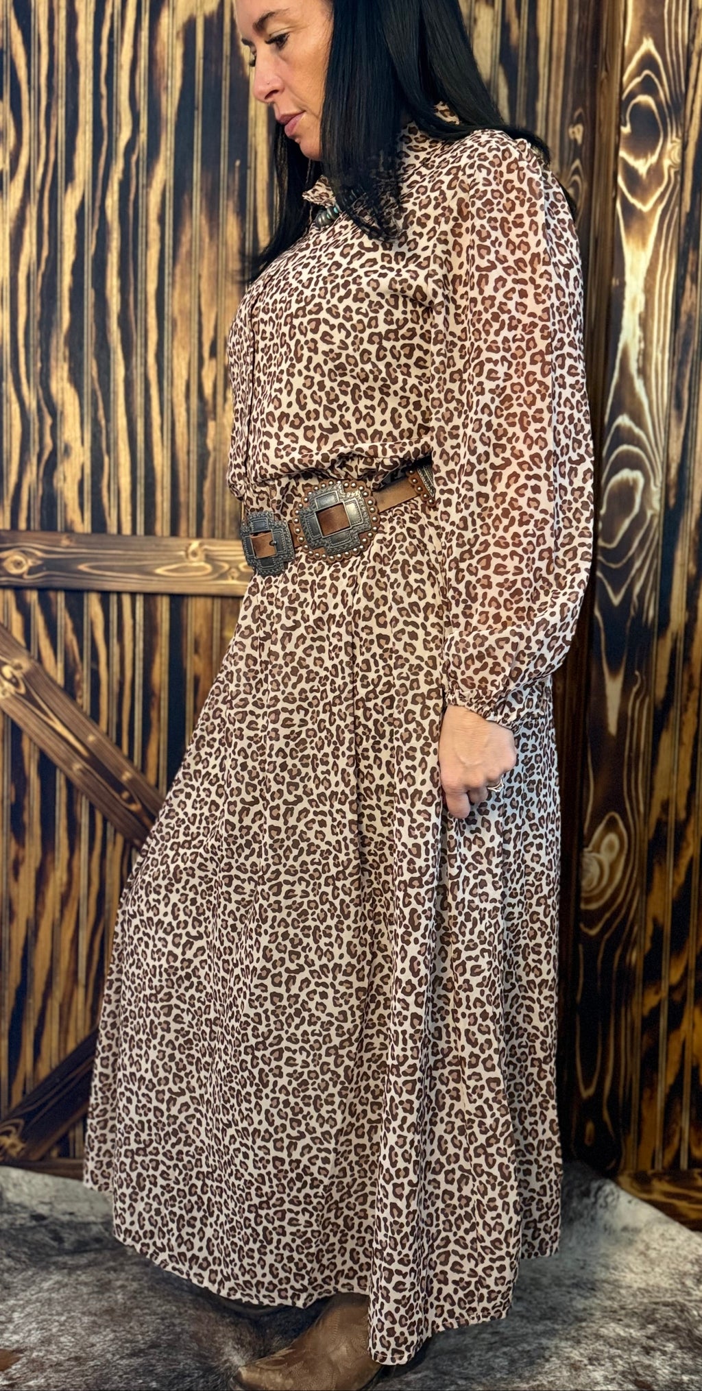 Light Cheetah Dress