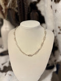 Sterling Silver Large Paperclip Necklace