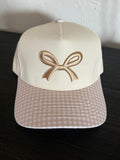 Bow Hat Checkered Brim
